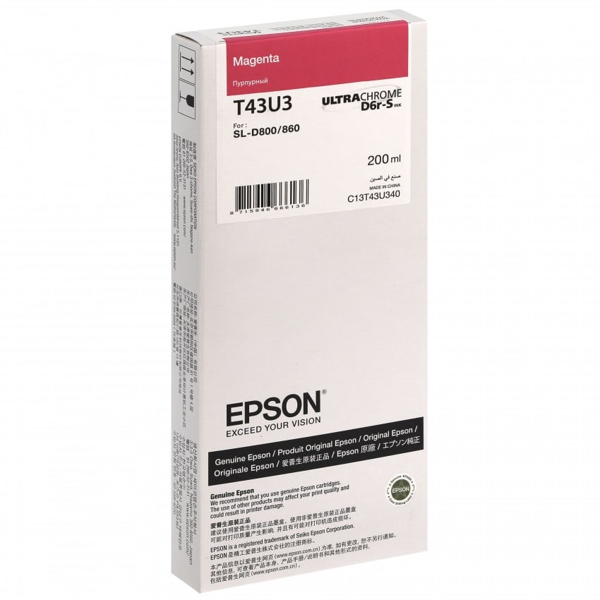 Epson SureLab encre magenta pour D800 (réf C13T43U340)