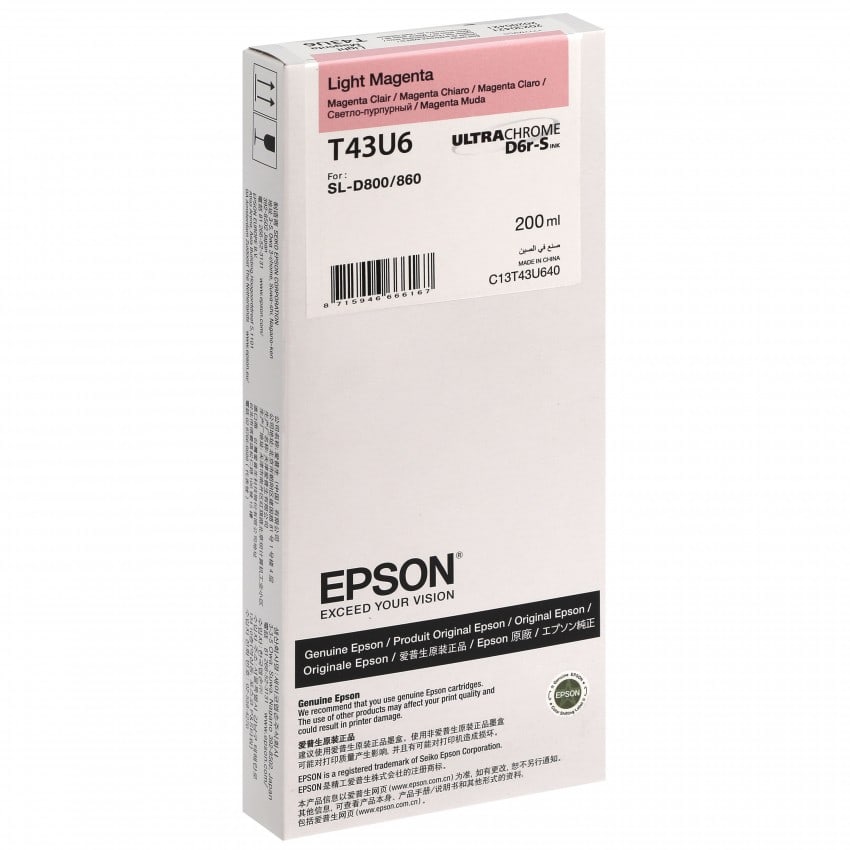 Epson SureLab encre magenta clair pour D800 (réf C13T43U640)