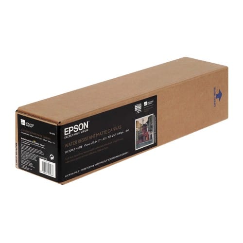 Toile canvas jet d'encre EPSON Premier toile Polycoton mat 375g - 17" (43,2cm) - 12,2m