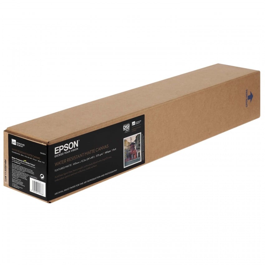 Toile canvas jet d'encre EPSON Premier toile Polycoton mat 375g - 24" (61cm) - 12,2m