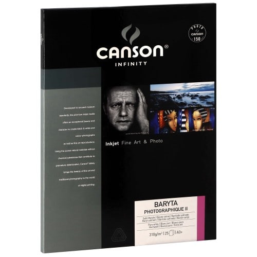 CANSON - Papier jet d'encre Infinity Baryta Photographique satiné blanc 310g - A3+ (32,9 x 48,3cm) - 25 feuilles
