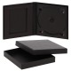 Boîte de rangement DEKNUDT pour DVD & photos en simili cuir noir