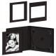 Boîte de rangement DEKNUDT pour DVD & photos en simili cuir noir
