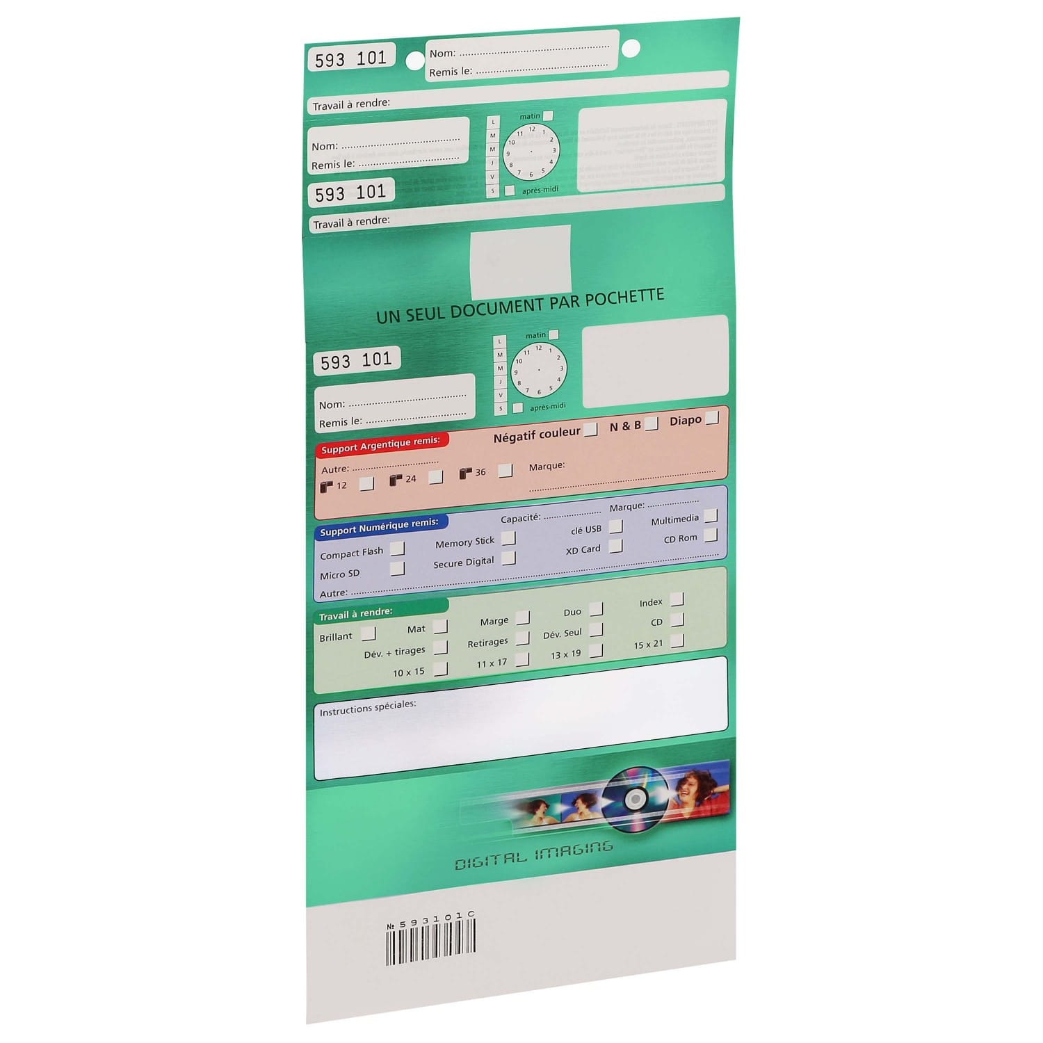 Pochette de livraison MB TECH Combi 10x15 - IN LINE - Carton de 350 - avec  soufflet - sans porte-négatifs - 200 grammes
