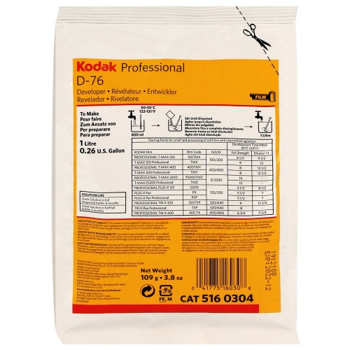 Révélateur film KODAK poudre - Sachet de 109g (Pour 1L) 5160304 D-76