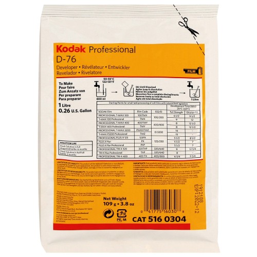 KODAK - Révélateur film poudre - Sachet de 109g (Pour 1L) 5160304 D-76