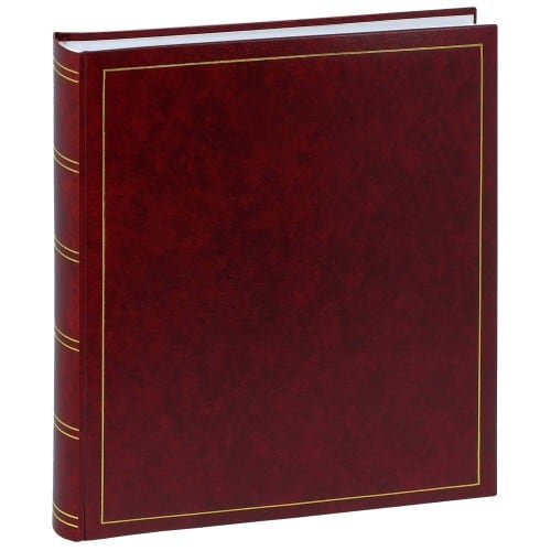 BREPOLS - Album photo traditionnel CLASSIC - 100 pages blanches + feuillets cristal - 500 photos - Couverture Bordeaux 29x32cm