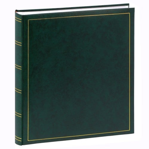 BREPOLS - Album photo traditionnel CLASSIC - 100 pages blanches + feuillets cristal - 500 photos - Couverture Verte 29x32cm
