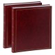 traditionnel JUMBO - 100 pages blanches + feuillets cristal - 500 photos - Couverture Bordeaux 32x29cm - Lot de 2