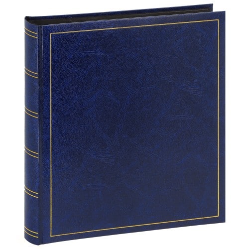 BREPOLS - Album photo traditionnel TURBO LINE - 100 pages noires + feuillets cristal - 500 photos - Couverture Bleue 29x32cm