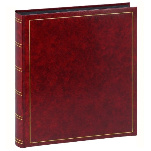 BREPOLS - Album photo traditionnel TURBO LINE - 100 pages noires + feuillets cristal - 500 photos - Couverture Bordeaux 29x32cm