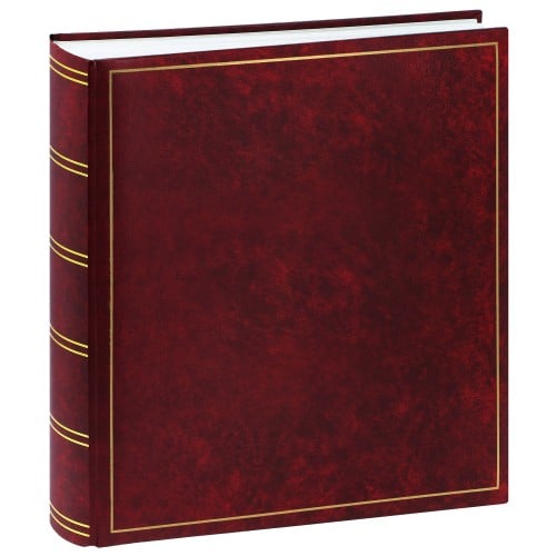 BREPOLS - Album photo traditionnel ELITE - 100 pages blanches + feuillets cristal - 600 photos - Couverture Bordeaux 32,5x34cm