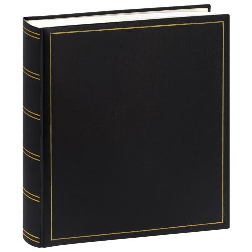 BREPOLS - Album photo traditionnel ELITE - 100 pages blanches + feuillets cristal - 600 photos - Couverture Noire 32,5x34cm