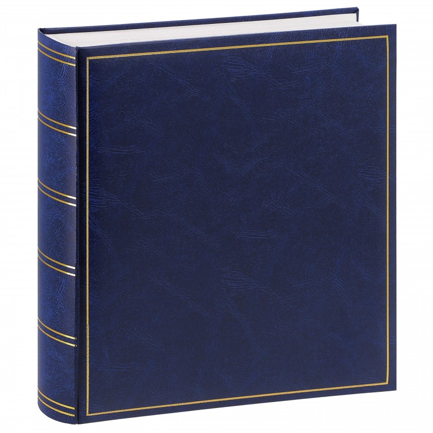 traditionnel ELITE - 100 pages blanches + feuillets cristal - 600 photos - Couverture bleue 32,5x34cm