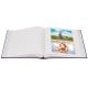 traditionnel ELITE - 100 pages blanches + feuillets cristal - 600 photos - Couverture bleue 32,5x34cm