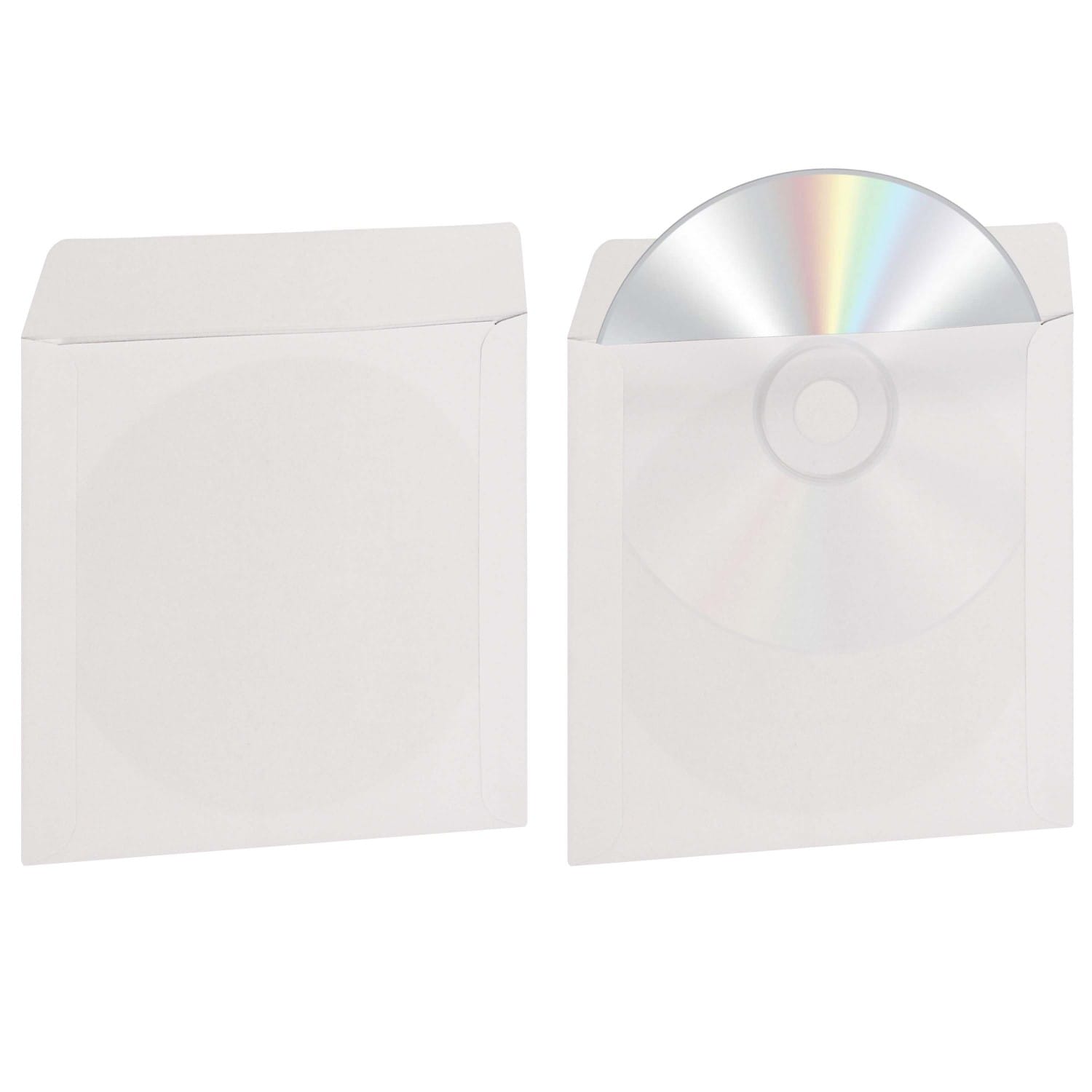 Pochette transparente polyester format CD/DVD