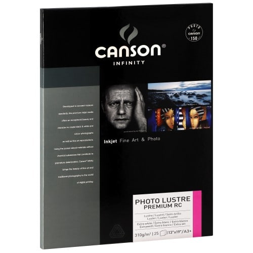 CANSON - Papier jet d'encre Infinity Photolustré Premium RC extra blanc 310g - A3+ (32,9x48,3cm) - 25 feuilles