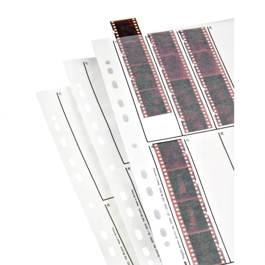 A4 - en papier cristal (pergamine) pour négatif 135 - 10 bandes de 4 vues - Paquet de 25
