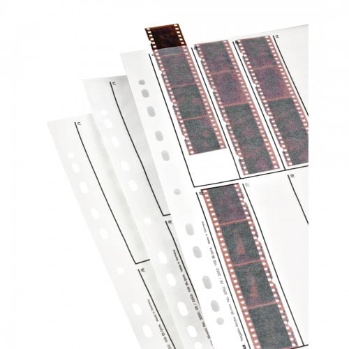 HAMA - Feuillets de classement A4 - en papier cristal (pergamine) pour film 135 - 10 bandes de 4 vues - Paquet de 25