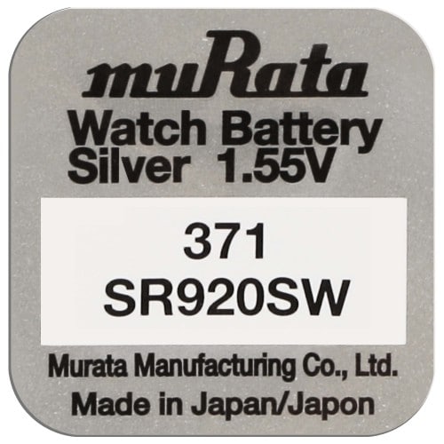 Pile de montre MURATA 371 SR920SW Oxyde d argent sans mercure
