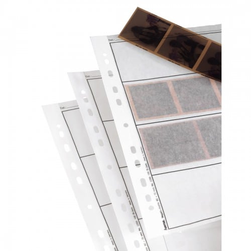 HAMA - Feuillets de classement A4 - en papier cristal (pergamine) pour négatif 120 - 4 bandes de 3 vues 6x7cm - Paquet de 100