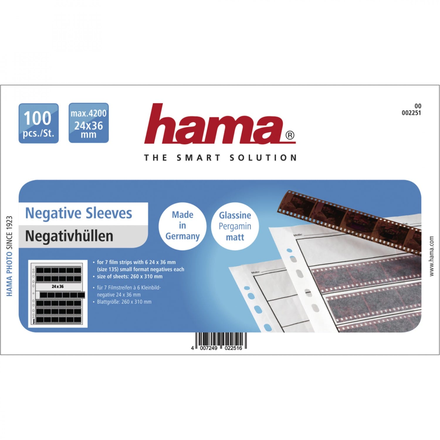 Feuillets de classement HAMA A4 - en papier cristal (pergamine