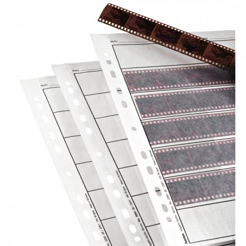 HAMA - Feuillets de classement A4 - en papier cristal (pergamine) pour film 135 - 7 bandes de 6 vues - Paquet de 100