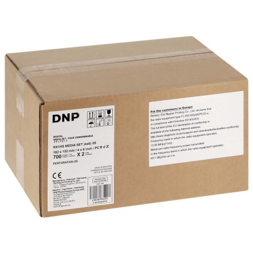 Consommable thermique DNP pour DSRX1 - HS - 10x15cm (HS) - 700 tirages - perforé 10x(3x5)cm (spécial événementiel)