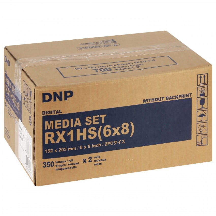 Consommable thermique DNP pour DSRX1 - HS - 15x20cm (HS) - 700 tirages - perforé 5x20cm (spécial événementiel)