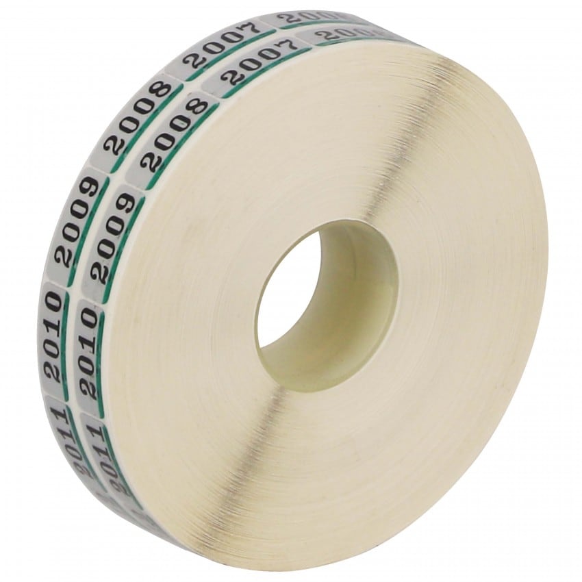 Etiquette d'identification MB TECH noire (7 x 20mm) - Rouleau de 2000 numéros doubles
