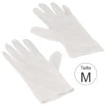 Gant blanc 100% coton naturel - Haute qualité - Taille M (8,5) - La paire
