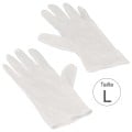 Gant blanc 100% coton naturel - Haute qualité - Taille L (9) - La paire