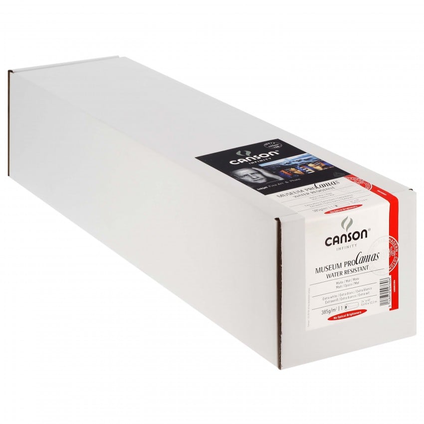 Toile canvas jet d'encre CANSON Infinity Muséum ProCanvas Water Résistant 100% Coton mat 385g - 24" (61cm) - 12,2m