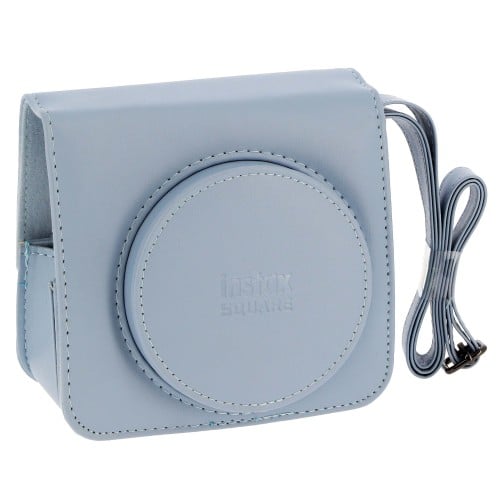 FUJI - Etui appareil photo Intax Square - Bleu Glacier - Simili cuir - Pour Instax Square SQ1