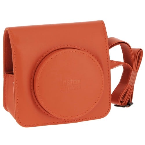 FUJI - Etui appareil photo Intax Square - Orange Terracotta - Simili cuir - Pour Instax Square SQ1