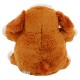 Peluche TECHNOTAPE "Chien" + T-shirt blanc 100% polyester - Certifiée conforme aux normes de sécurité européenne - Hauteur 21cm