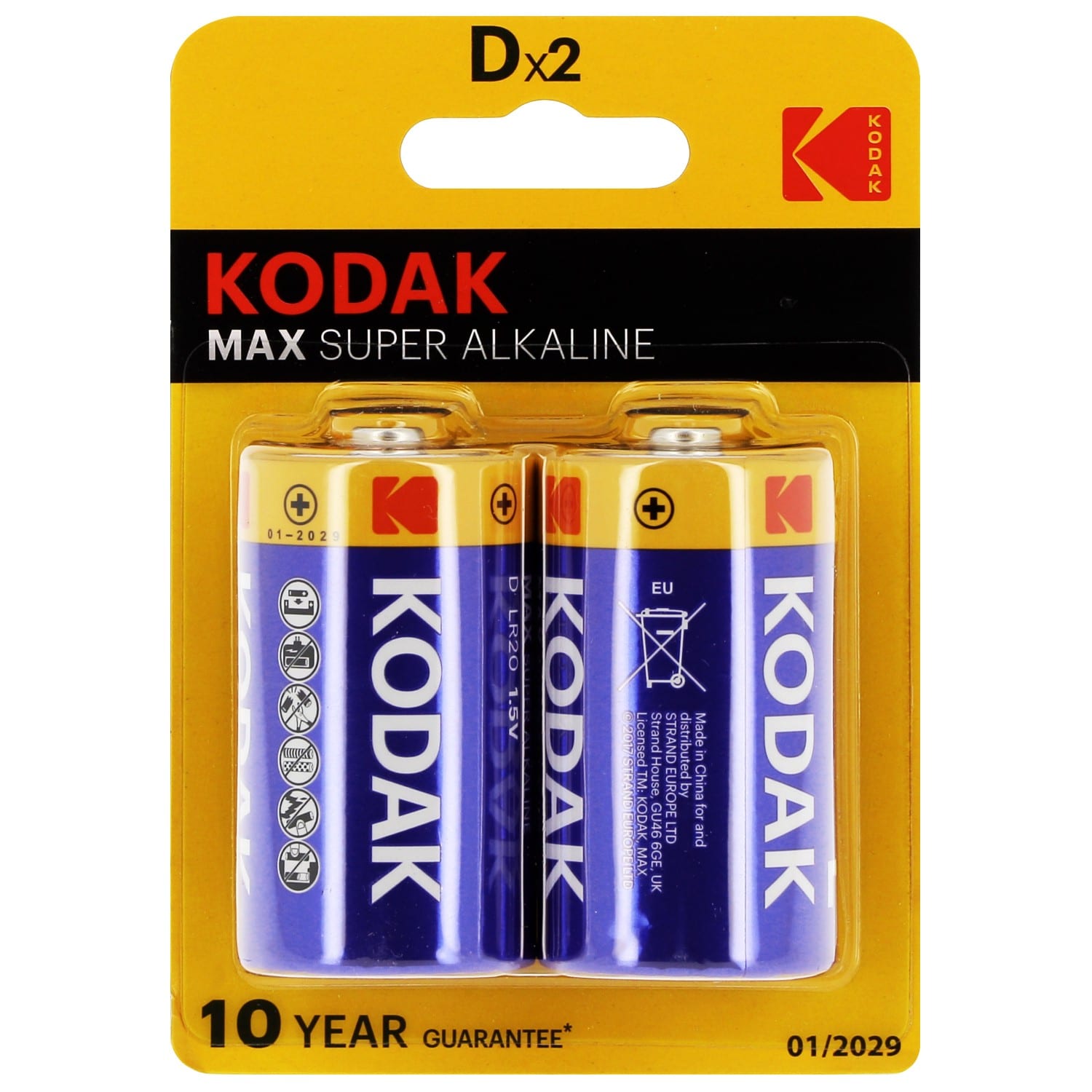 Kodak Lot 2 Piles Bouton - CR1620 - MAX Lithium - 3V à prix pas cher