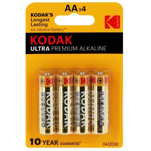 KODAK - Pile alcaline LR6 AA AM3 1,5V ULTRA Blister de 4 piles