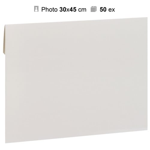 MB TECH - Pochette agrandissement 32x47cm Blanche pour photo 30x45cm - Carton de 50