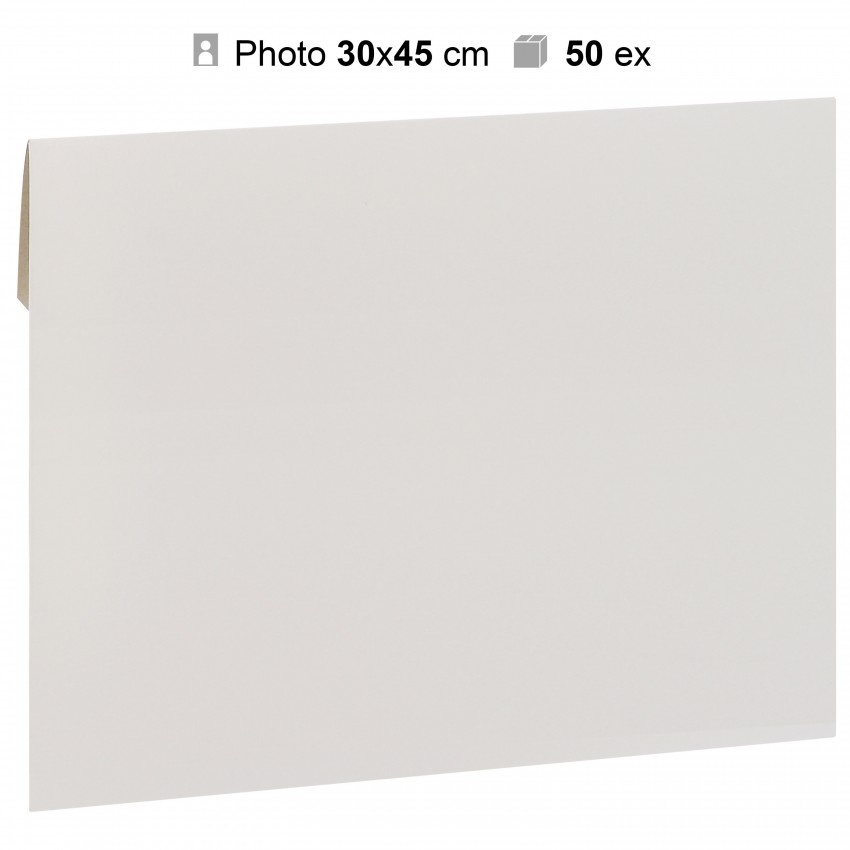 Pochette agrandissement MB TECH 32x47cm Blanche pour photo 30x45cm - Carton de 50