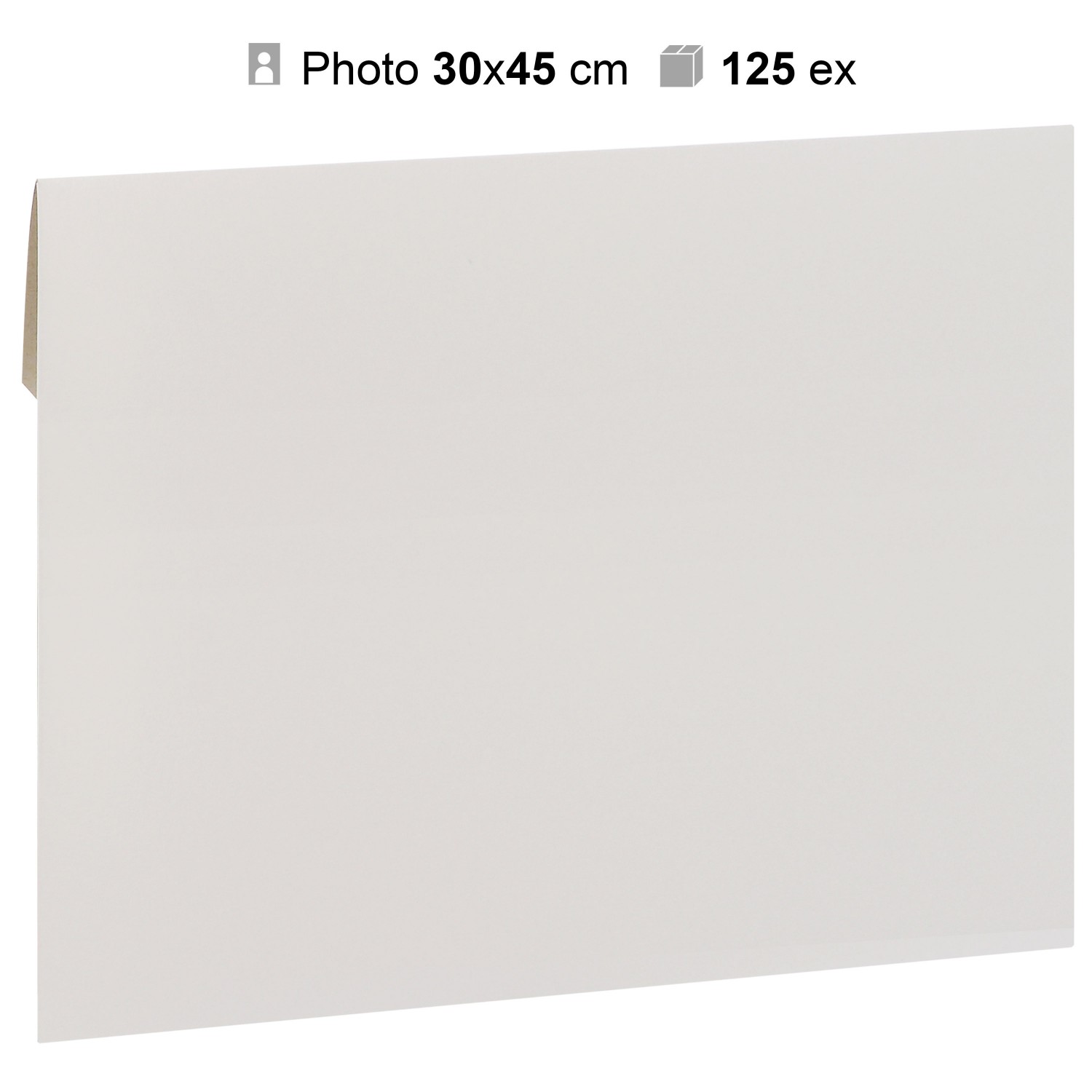 Pochette agrandissement MB TECH 32x47cm Blanche pour photo 30x45cm - Carton de 125