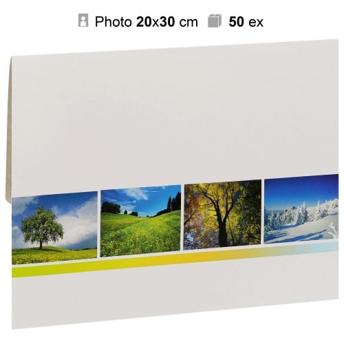 MB TECH - Pochette agrandissement 22x32cm - 4 SAISONS - pour photo 20x30cm - Carton de 50 - 150 grammes