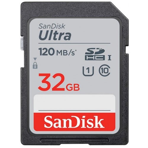 SANDISK - Carte mémoire SD HC Ultra Classe 10 (120Mo/s 533x) - 32 GB