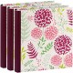 pochettes avec mémo FLOWERS - 100 pages blanches - 200 photos - Couverture Violette 24x24,8cm - Lot de 3