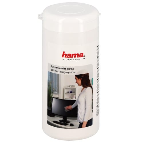 HAMA - Lingettes imprégnées avec solution nettoyante et antistatique - pour écran - Distributeur de 100
