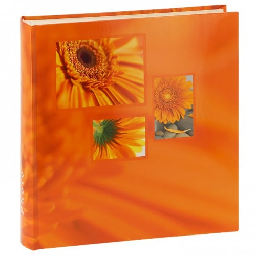 traditionnel SINGO - 100 pages blanches + feuillets cristal - 400 photos - Couverture Orange 30x30cm