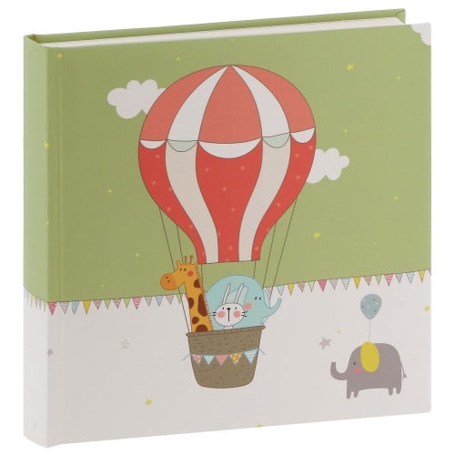 GOLDBUCH - Album photo traditionnel Naissance BALLOON RIDE - 60 pages blanches + feuillets cristal - 120 photos - Couverture Multicolore 25x25cm