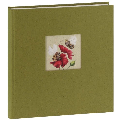GOLDBUCH - Album photo traditionnel GREEN VIBES - 60 pages blanches + feuillets cristal - 240 photos - Couverture Verte 30x31cm + fenêtre