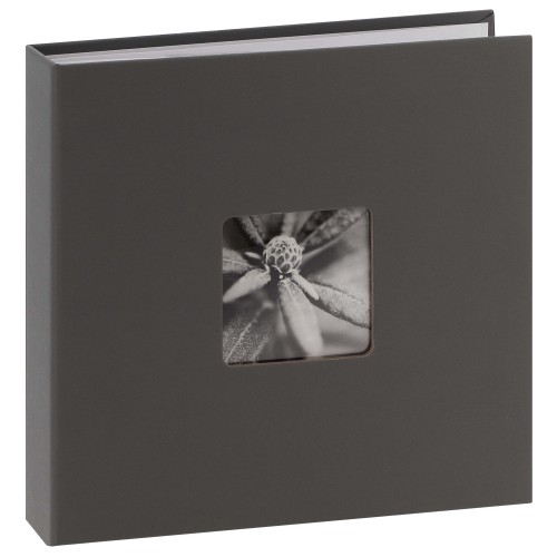 HAMA - Album photo pochettes avec mémo FINE ART - 80 pages blanches - 160 photos - Couverture Grise 22,5x22cm + fenêtre