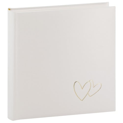 GOLDBUCH - Album photo traditionnel Mariage CUORI - 100 pages blanches + feuillets cristal - 400 photos - Couverture Blanche 30x31cm